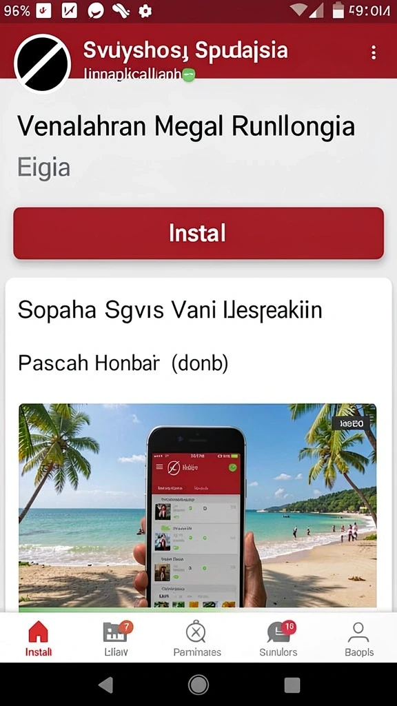 Screenshot menunjukkan karakter utama saat bertarung dengan monster.