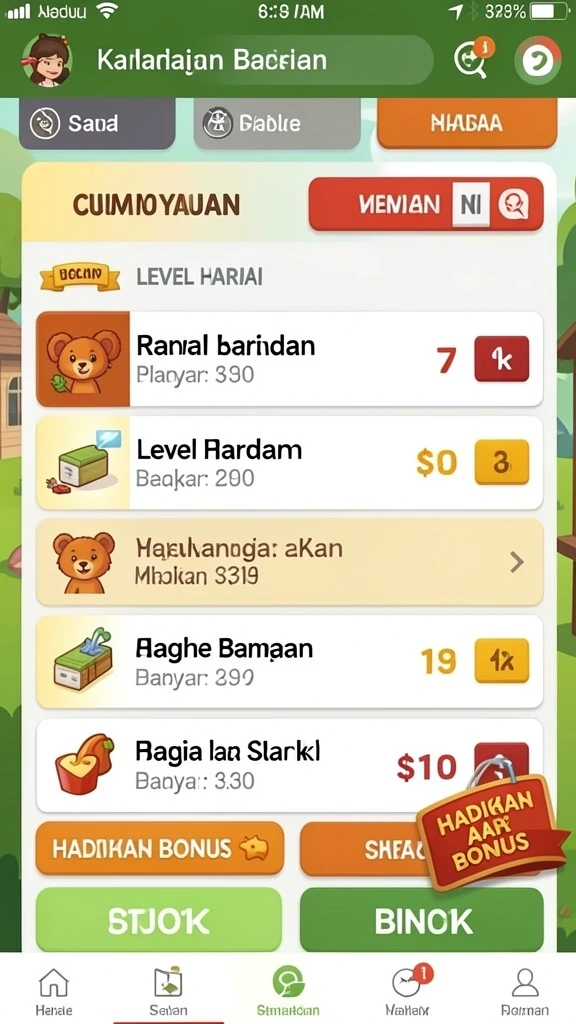 Tangkapan layar menampilkan berbagai karakter yang dapat dipilih oleh pemain.