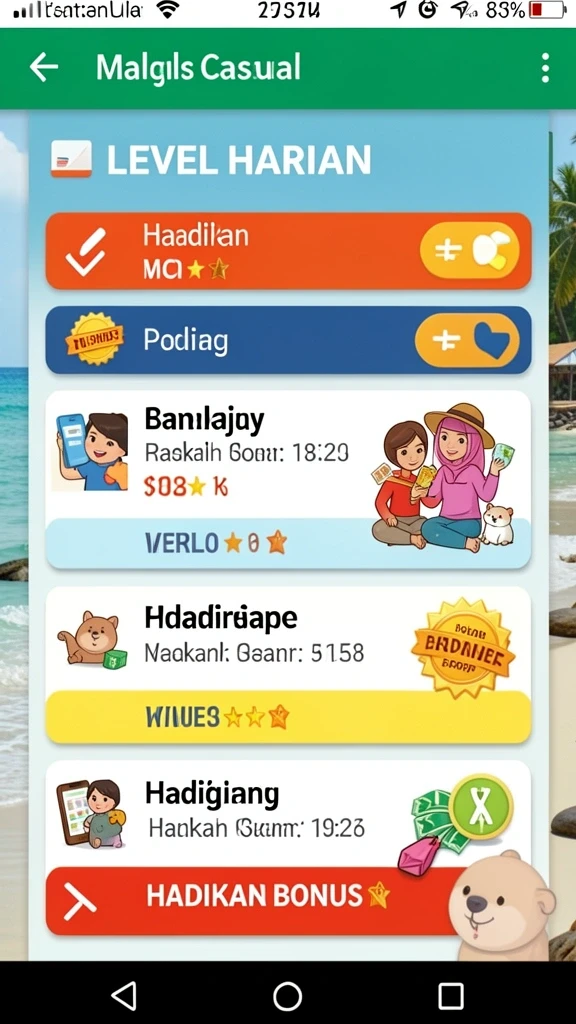 Karakter unik dengan kemampuan spesial yang seru.