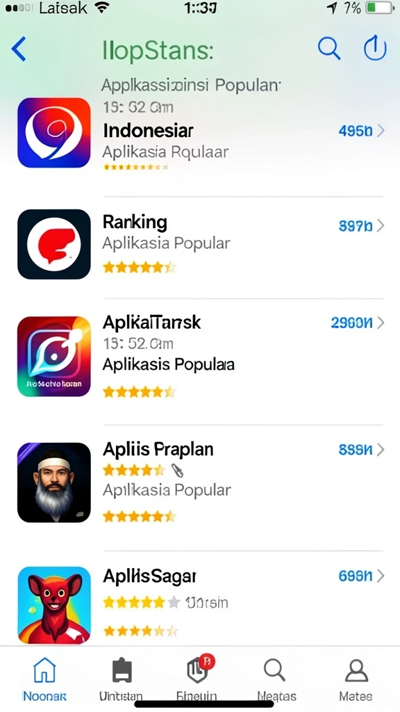 Tampilan awal aplikasi PARISTOGEL yang menarik dan mudah digunakan.