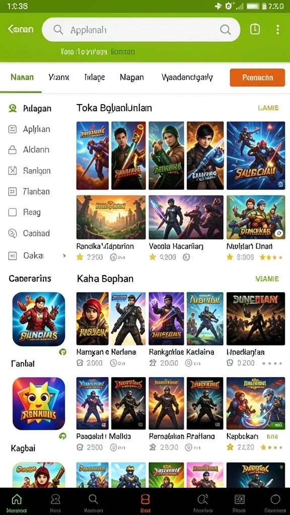 Screenshot menunjukkan tampilan menu utama RAJACAIR.