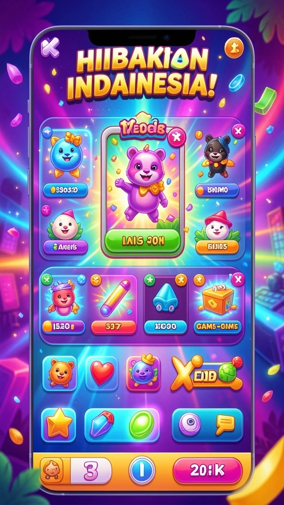 Menu permainan yang mudah diakses dan navigasi yang intuitif.