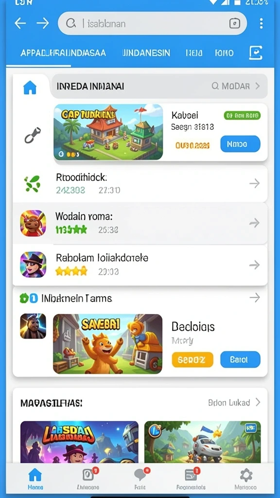 Tangkapan layar menampilkan item-item yang tersedia dalam game.