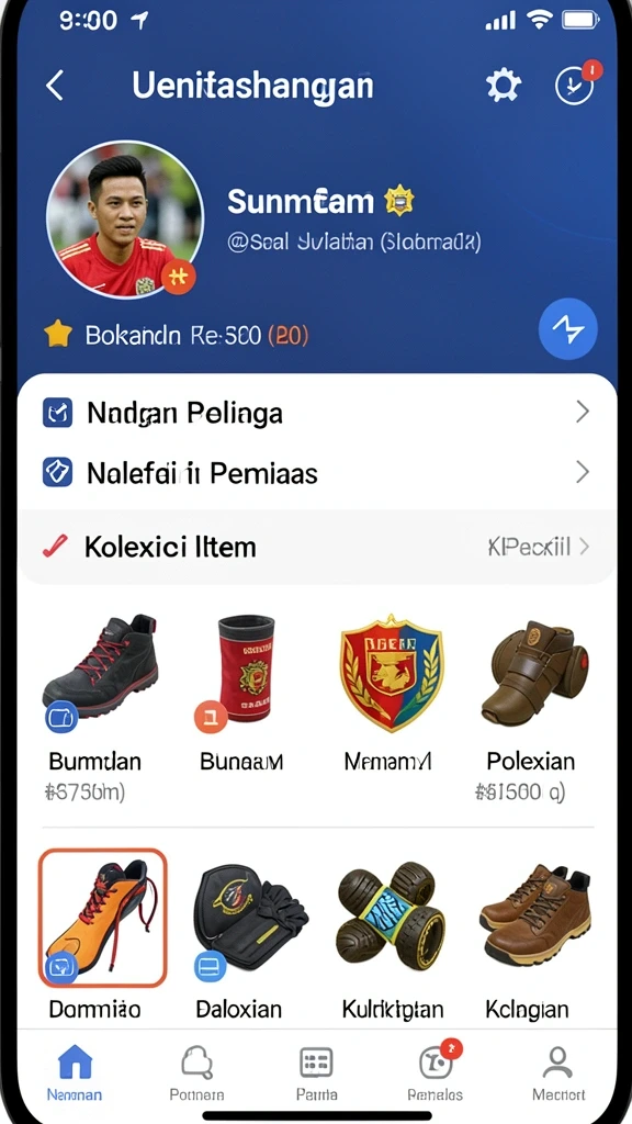 Tampilan menu utama yang menarik dan mudah dinavigasi.