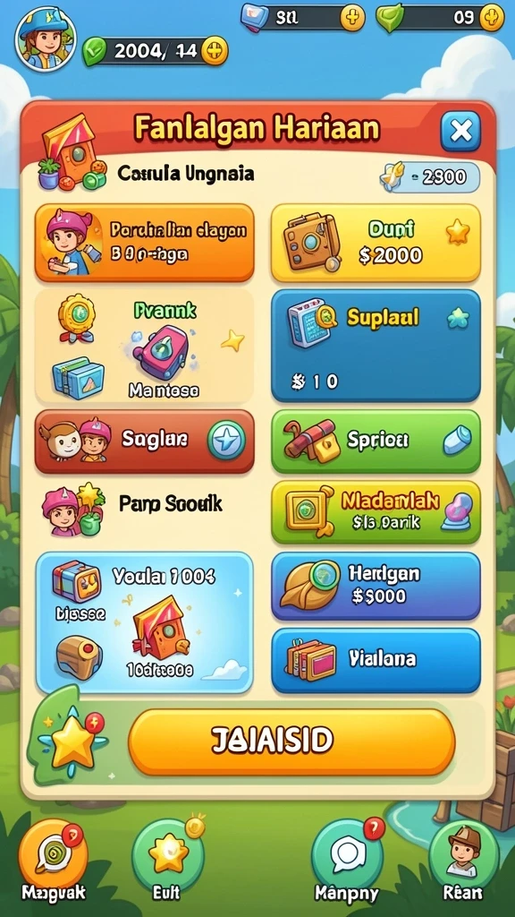 Tantangan level dengan rintangan yang bervariasi dan menarik.
